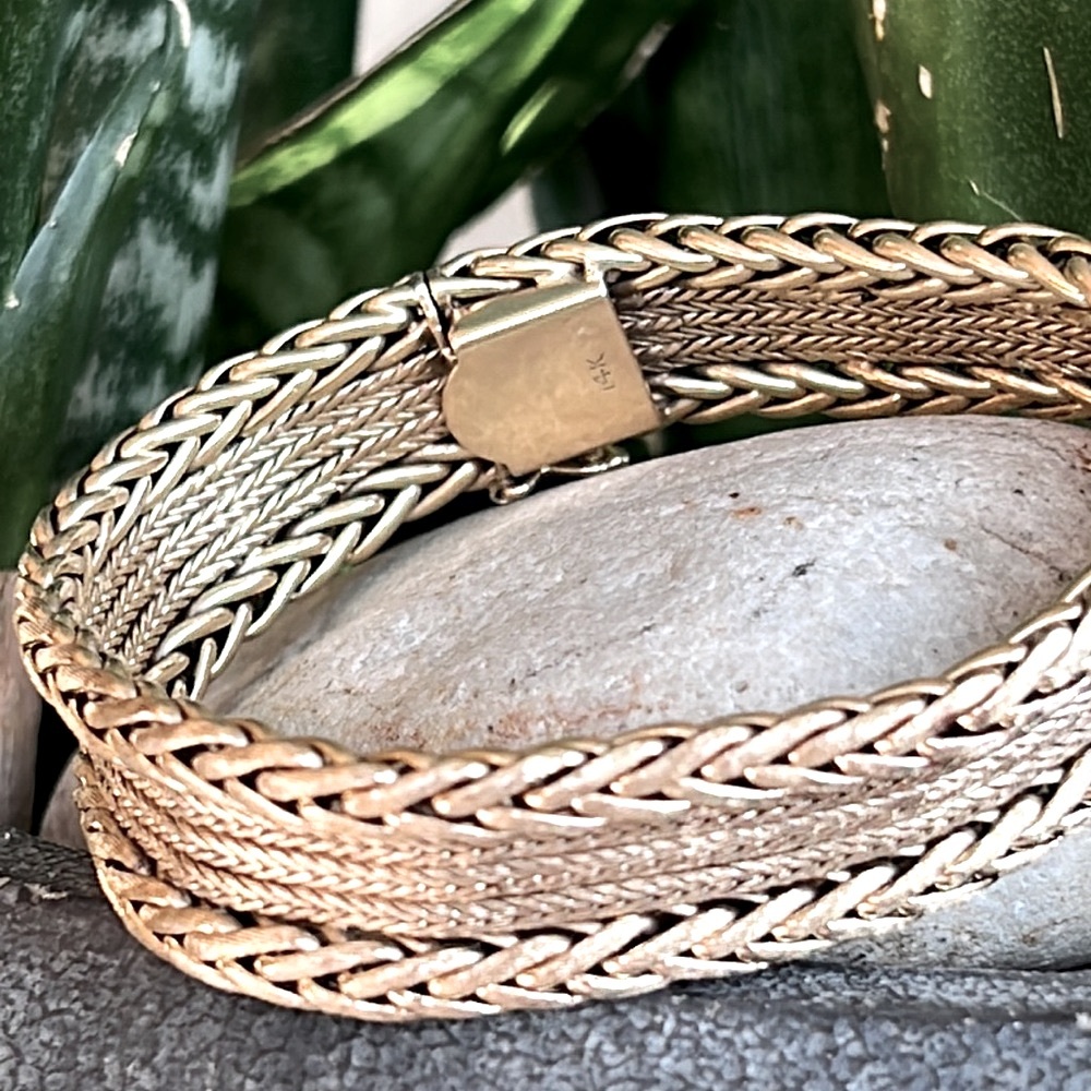14 karat gold, Vintage, Bracelet - Picture 7 of 9